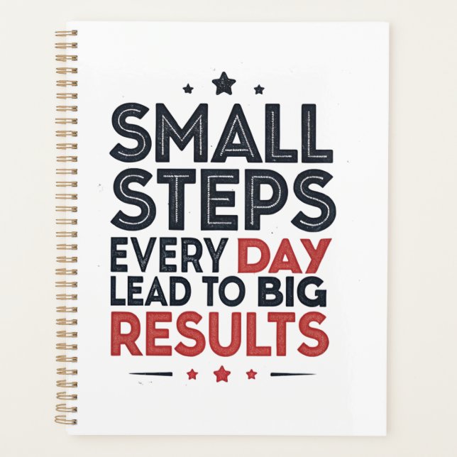Agenda Small Steps Every Day Lead – Motivational Quote De (Frente)