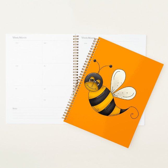Agenda Smiling Bee Fun Bumblebee Character (Criador carregado)