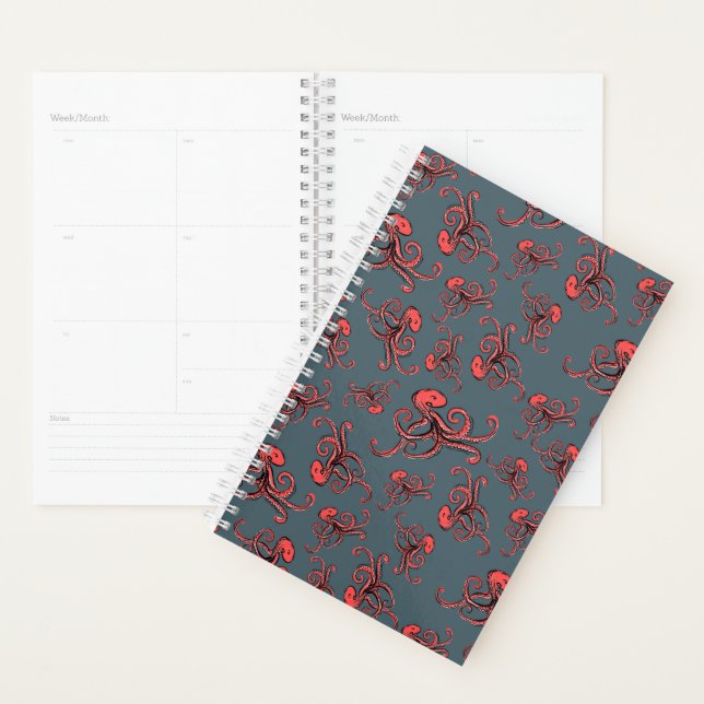 Agenda Sneaky Octopus Pattern (Exibição)