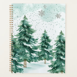 Agenda Snowfall Whispers – Winter Forest Notebook