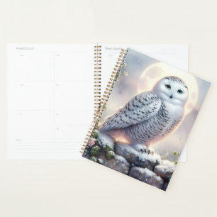 Agenda Snowy Owl no Jardim de inverno da Lua