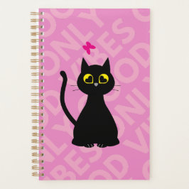 Agenda SÓ BONS VIBRES! - Planner Divertido de Gato