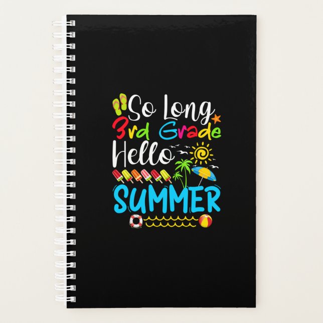 Agenda So Long 3rd Grade Hello Summer Last Day Of School. (Frente)