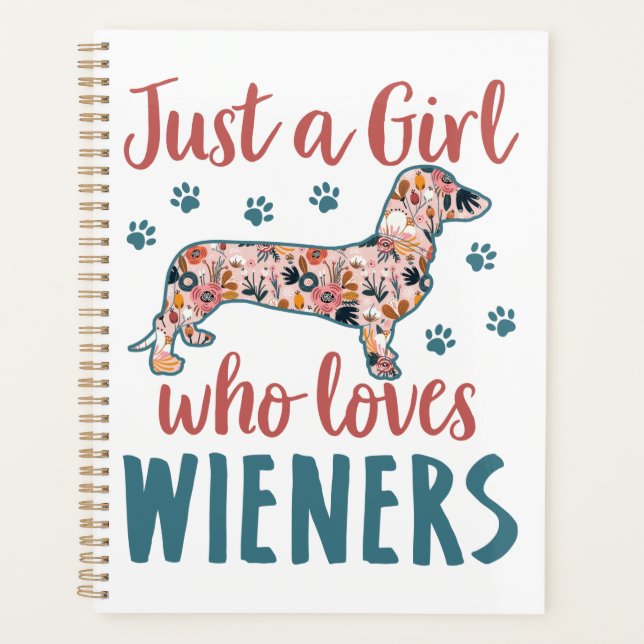Agenda Só uma garota que ama o Wieners Dachshund Lover (Frente)
