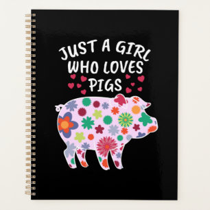 Agenda Só Uma Menina Que Ama Suínos Dando Presente Para