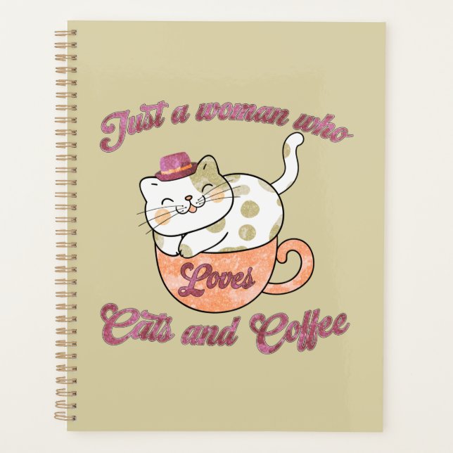 Agenda Só uma mulher que ama gatos e café (Frente)
