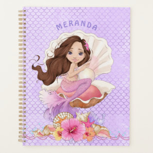 Agenda Sob o mar Brunette Sereia e Sea Shell