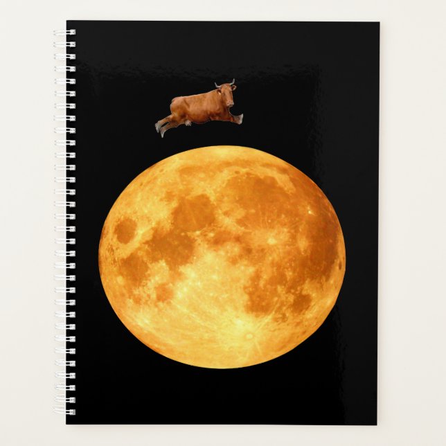 Agenda Sobre O Notebook Espiral Da Lua (Frente)