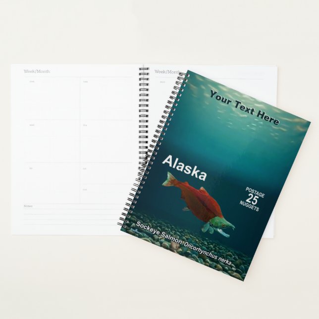 Agenda Sockeye Salmon - Alasca Postage (Exibição)