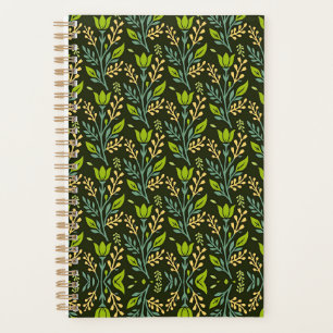 Agenda Sofisticado design de padrão floral azul e bege