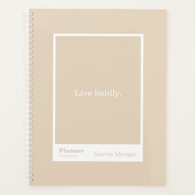 Agenda Soft Khaki/Beige Block Quote | Fully Customizable (Frente)