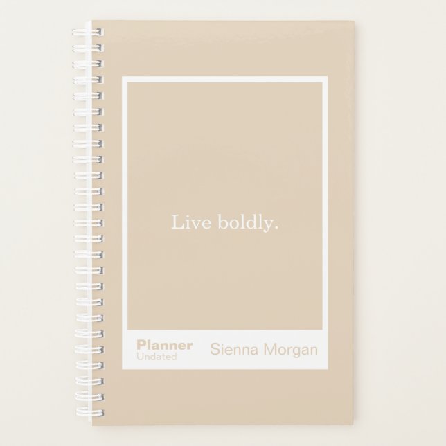 Agenda Soft Khaki/Beige Block Quote | Fully Customizable (Frente)