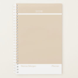 Agenda Soft Khaki/Beige Minimalist Planner
