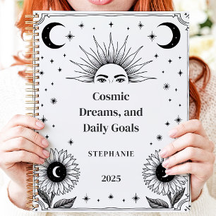 Agenda Sol Cósmico e Lua Nome Personalizado Manifestação