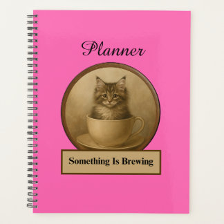 Agenda Something Is Brewing Maine Coon Planner Rosa Quent