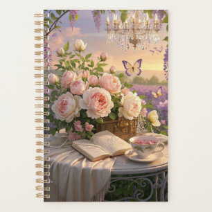 Agenda Sonhadora, cena de foco suave de uma lavanda, Flor