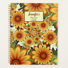 Agenda Sonho Floral, Nome Fractal de Flor Abstrato Modern