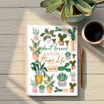 Agenda Sonhos de Planta Cultivam Uma Feliz Dama de Planta<br><div class="desc">Você é louco por plantas? Ou conhece alguém que não consegue ter o suficiente de suas plantas? Então este planejador de "Senhora das Plantas Loucas" é perfeito para si mesmo ou para um presente. Nossa design apresenta uma bela variedade de nossas plantas pintadas a aquarela. "Plant Dreams Grow a Happy...</div>