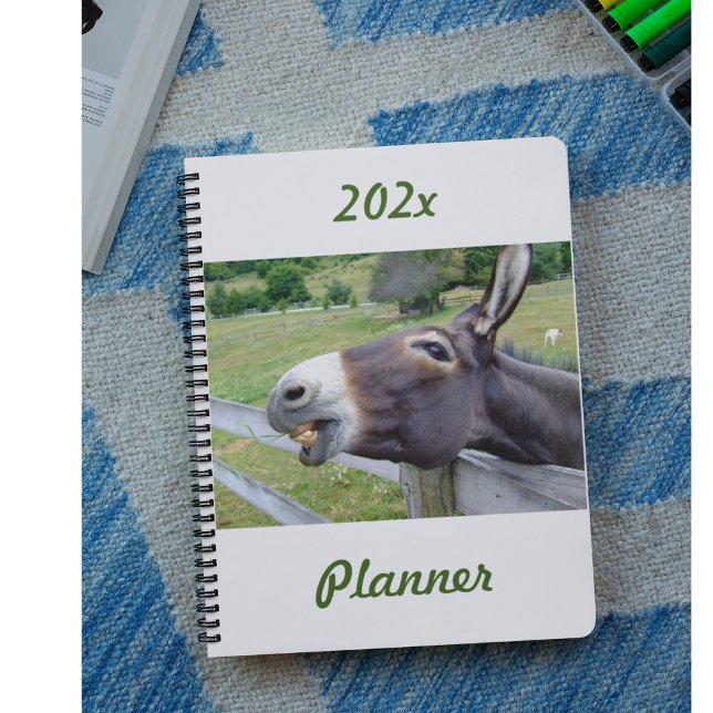 Agenda Sorrir Donkey em pasto com cachorro (Criador carregado)