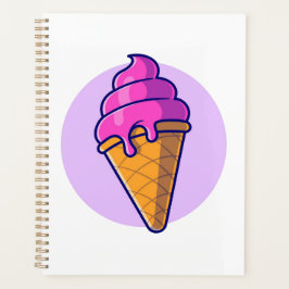 Agenda Sorvete de Cartoon Bonito Cone