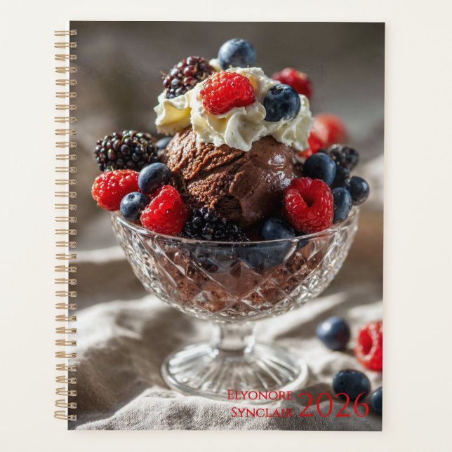 Agenda Sorvete de Chocolate Berry 2026 (Frente)