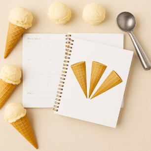 Agenda Sorvete de Waffle Triple - Sobremesa de Verão