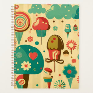 Agenda Sorvetes de vintagem retrô-cútis