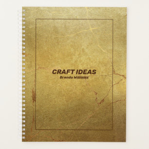 Agenda sotaque Dourado da brilha do mármore