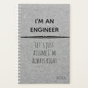 Agenda Sou um Engenheiro Vamos Supor Que Estou Certo