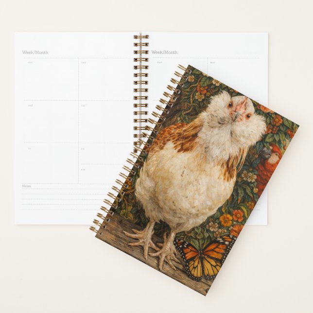 Agenda Spiral Planner Cute Chicken (Exibição)