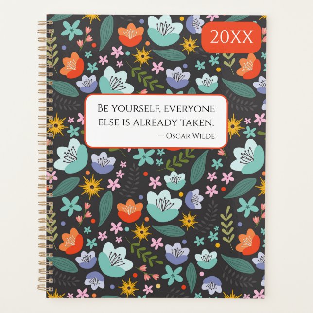 Agenda Spring Colorful Flowers 20XX Planner (Frente)