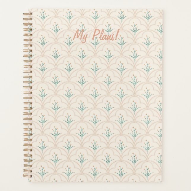 Agenda Spring flower pattern Planner (Frente)