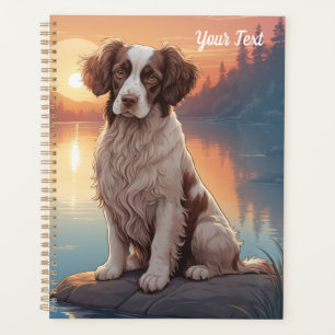Agenda Springer Spaniel junto ao lago