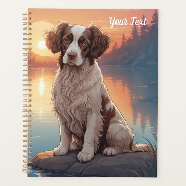 Agenda Springer Spaniel junto ao lago (Frente)