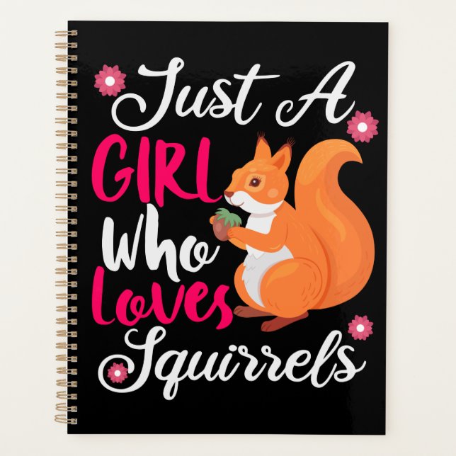 Agenda Squirrel Lover Apenas Uma Rapariga (Frente)