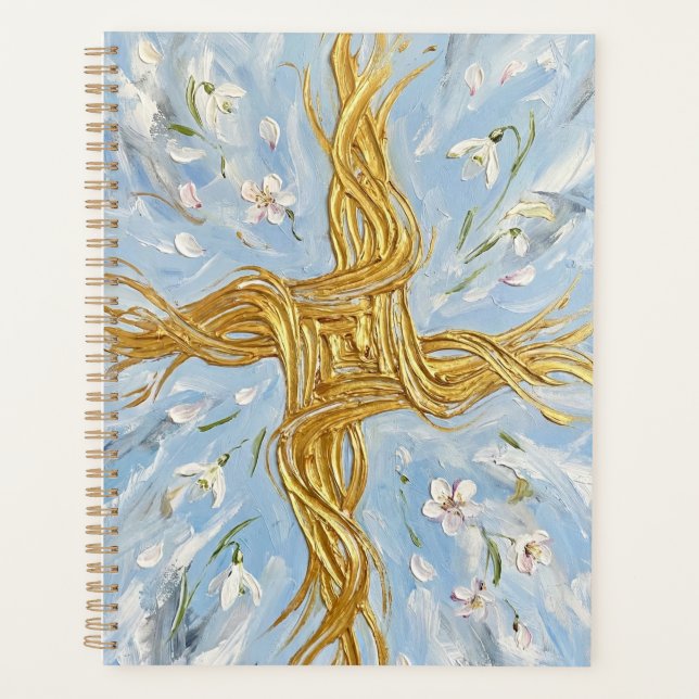 Agenda St Brigid's Cross Snowdrops Golden Imbolc Art (Frente)