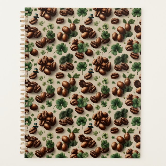 Agenda St. Patrick’s Day Coffee & Shamrock Pattern (Frente)