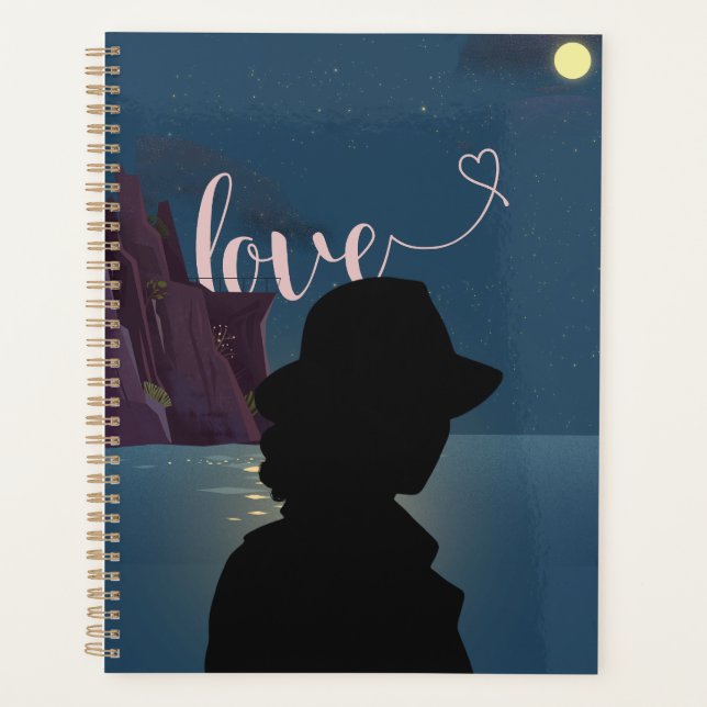 Agenda Starry Night Anime Sky - Design Celestial Romântic (Frente)