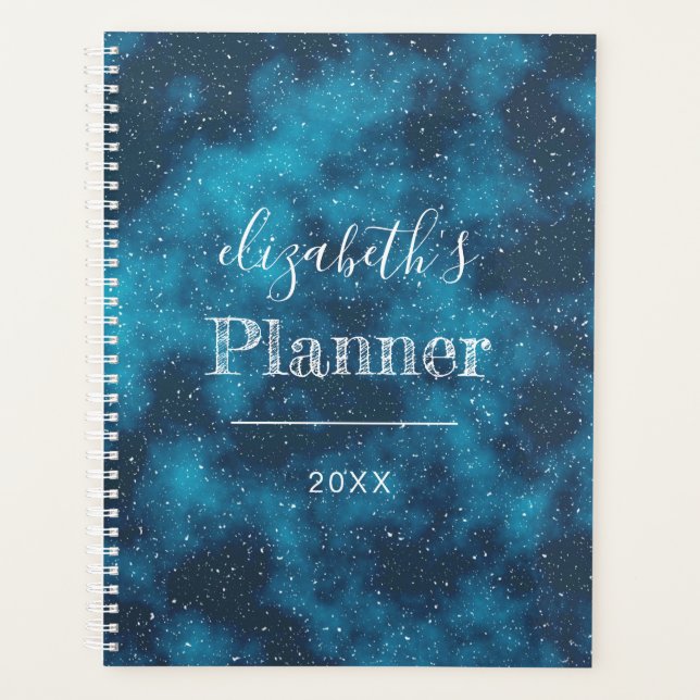 Agenda Starry Night Sky Personalizado Blue 2024 (Frente)