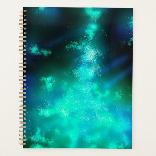 Agenda Stars Night Sky Midnight Emerald Green Via Látea (Frente)
