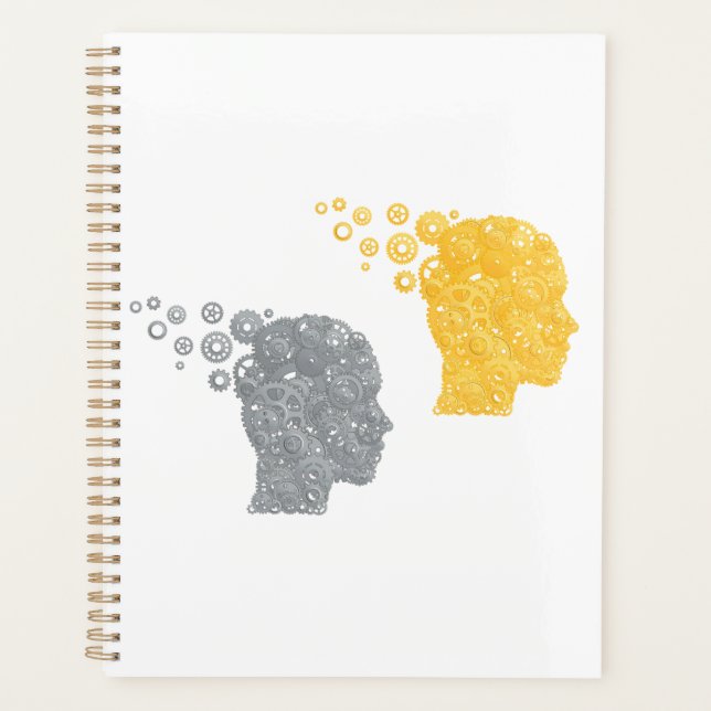 Agenda Steampunk Brain Power Cogwheel Heads (Frente)