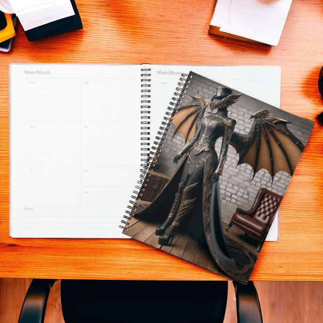 Agenda Steampunk Victorian Industrial Lady Dragon Rider (Criador carregado)