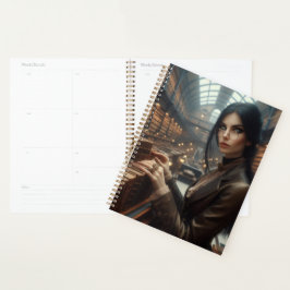 Agenda Steampunk Vintage Victorian Lady Librarian