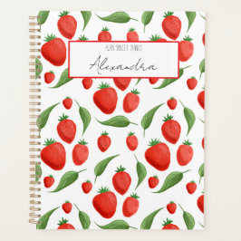 Agenda Strawberry Fields Pattern Spiral Planner