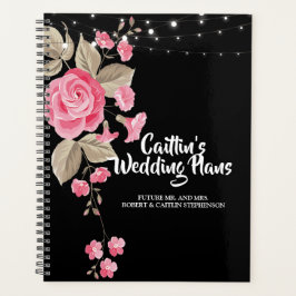 Agenda String Whimsical Acende Planeador de Casamento Neg