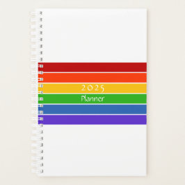 Agenda Stripe Arco-íris Branco