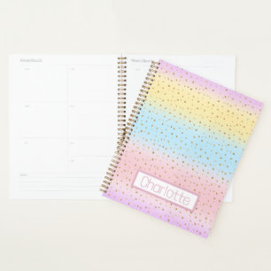 Agenda Stripes Arco-Íris Pastel