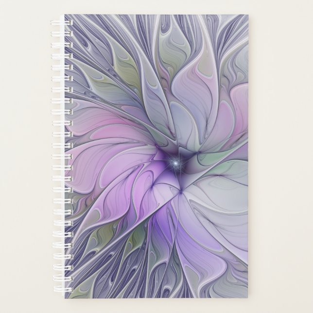 Agenda Stunning Beauty Modern Abstract Fractal Art Flower (Frente)