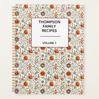 Agenda Stylish Floral Neutrals Personalized Recipe