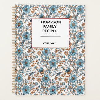 Agenda Stylish Floral Neutrals Personalized Recipe